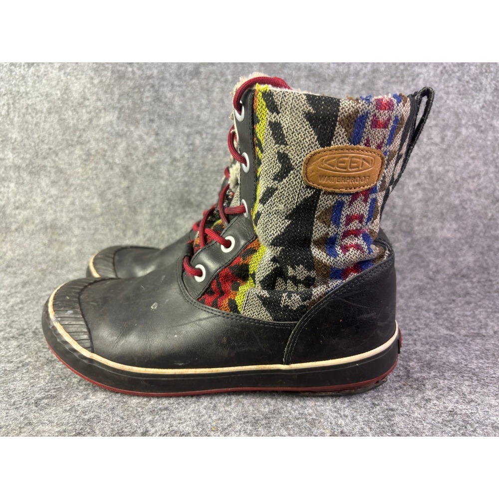 Keen Hoodoo II Waterproof Winter Boots Womens 9 Black Multi Southwest Pattern - Picture 1 of 10